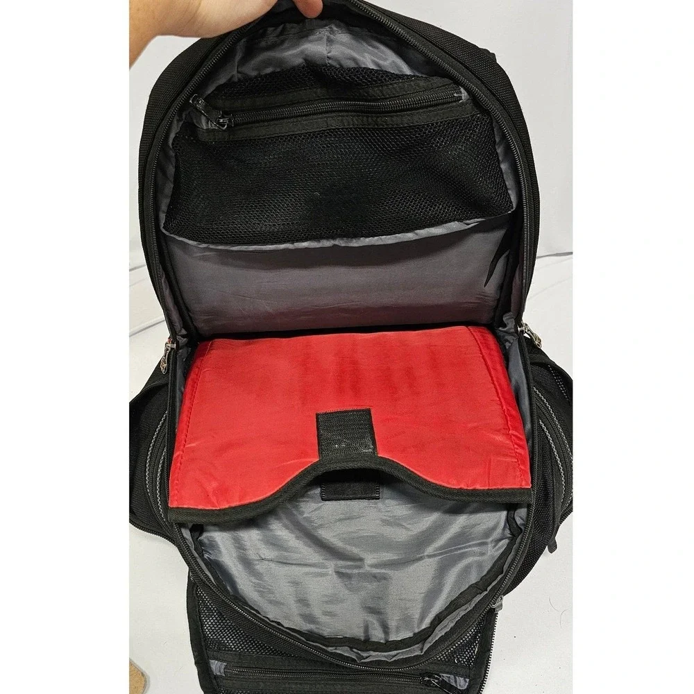 SwissGear ScanSmart Laptop Backpack Black Gray Travel School Bag Heavy Duty